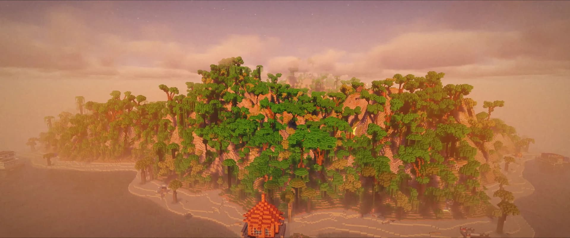 The Island : l'île vue du ciel au coucher du soleil, extrait du trailer